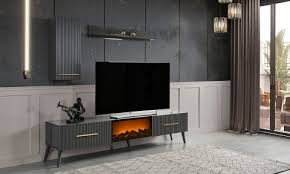 şömineli tv sehpası 